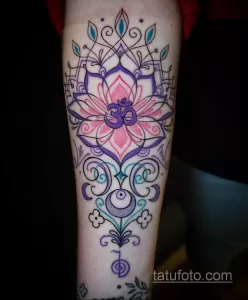 Фото рисунка тату с лотосом 07.08.2021 №115 - lotus tattoo - tatufoto.com