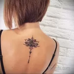 Фото тату лотос на спине 07.08.2021 №043 - lotus tattoo on back - tatufoto.com
