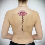 Фото тату лотос с надписью 07.08.2021 №006 - lotus tattoo with the inscription - tatufoto.com