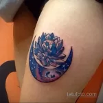 Фото тату лотос цветной 07.08.2021 №016 - lotus tattoo color - tatufoto.com