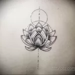 Фото тату мандала лотос 07.08.2021 №036 - mandala lotus tattoo - tatufoto.com