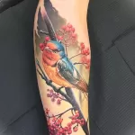 Фото тату с птицей синица 13,08,2021 - №0015 - Tit tattoo - tatufoto.com