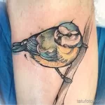 Фото тату с птицей синица 13,08,2021 - №0033 - Tit tattoo - tatufoto.com