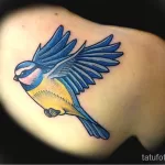 Фото тату с птицей синица 13,08,2021 - №0049 - Tit tattoo - tatufoto.com