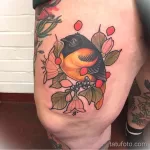 Фото тату с птицей синица 13,08,2021 - №0051 - Tit tattoo - tatufoto.com