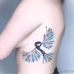 Фото тату с птицей синица 13,08,2021 - №0078 - Tit tattoo - tatufoto.com