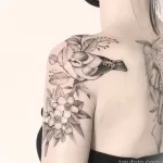 Фото тату с птицей синица 13,08,2021 - №0088 - Tit tattoo - tatufoto.com