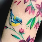 Фото тату с птицей синица 13,08,2021 - №0127 - Tit tattoo - tatufoto.com
