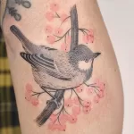 Фото тату с птицей синица 13,08,2021 - №0144 - Tit tattoo - tatufoto.com