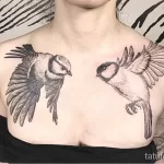 Фото тату с птицей синица 13,08,2021 - №0164 - Tit tattoo - tatufoto.com