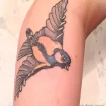 Фото тату с птицей синица 13,08,2021 - №0175 - Tit tattoo - tatufoto.com