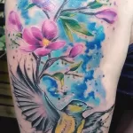 Фото тату с птицей синица 13,08,2021 - №0181 - Tit tattoo - tatufoto.com