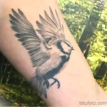 Фото тату с птицей синица 13,08,2021 - №0182 - Tit tattoo - tatufoto.com