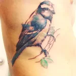 Фото тату с птицей синица 13,08,2021 - №0189 - Tit tattoo - tatufoto.com