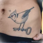 Фото тату с птицей синица 13,08,2021 - №0191 - Tit tattoo - tatufoto.com