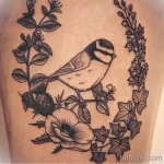 Фото тату с птицей синица 13,08,2021 - №0201 - Tit tattoo - tatufoto.com
