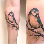 Фото тату с птицей синица 13,08,2021 - №0202 - Tit tattoo - tatufoto.com