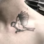 Фото тату с птицей синица 13,08,2021 - №0206 - Tit tattoo - tatufoto.com
