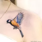 Фото тату с птицей синица 13,08,2021 - №0228 - Tit tattoo - tatufoto.com