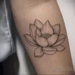 Фото тату цветок лотоса 07.08.2021 №005 - lotus flower tattoo - tatufoto.com