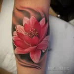 Фото тату цветок лотоса 07.08.2021 №006 - lotus flower tattoo - tatufoto.com