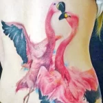 Фото тату розовый фламинго 26,09,2021 - №0003 - flamingo tattoo - tatufoto.com