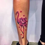 Фото тату розовый фламинго 26,09,2021 - №0008 - flamingo tattoo - tatufoto.com