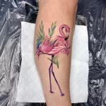 Фото тату розовый фламинго 26,09,2021 - №0032 - flamingo tattoo - tatufoto.com