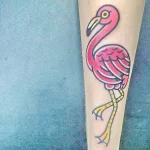 Фото тату розовый фламинго 26,09,2021 - №0046 - flamingo tattoo - tatufoto.com