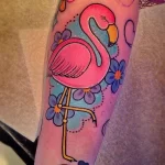 Фото тату розовый фламинго 26,09,2021 - №0064 - flamingo tattoo - tatufoto.com