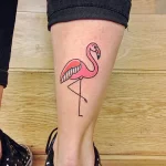 Фото тату розовый фламинго 26,09,2021 - №0075 - flamingo tattoo - tatufoto.com