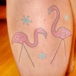 Фото тату розовый фламинго 26,09,2021 - №0097 - flamingo tattoo - tatufoto.com