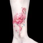 Фото тату розовый фламинго 26,09,2021 - №0116 - flamingo tattoo - tatufoto.com