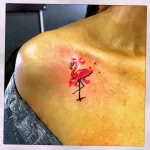 Фото тату розовый фламинго 26,09,2021 - №0118 - flamingo tattoo - tatufoto.com