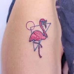 Фото тату розовый фламинго 26,09,2021 - №0172 - flamingo tattoo - tatufoto.com
