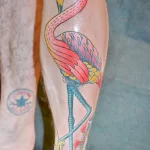 Фото тату розовый фламинго 26,09,2021 - №0173 - flamingo tattoo - tatufoto.com
