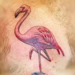Фото тату розовый фламинго 26,09,2021 - №0224 - flamingo tattoo - tatufoto.com