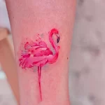 Фото тату розовый фламинго 26,09,2021 - №0234 - flamingo tattoo - tatufoto.com