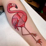 Фото тату розовый фламинго 26,09,2021 - №0252 - flamingo tattoo - tatufoto.com