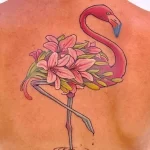 Фото тату розовый фламинго 26,09,2021 - №0268 - flamingo tattoo - tatufoto.com