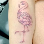 Фото тату розовый фламинго 26,09,2021 - №0284 - flamingo tattoo - tatufoto.com