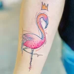Фото тату розовый фламинго 26,09,2021 - №0303 - flamingo tattoo - tatufoto.com