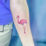 Фото тату розовый фламинго 26,09,2021 - №0315 - flamingo tattoo - tatufoto.com