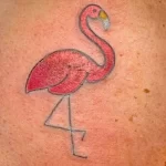 Фото тату розовый фламинго 26,09,2021 - №0341 - flamingo tattoo - tatufoto.com