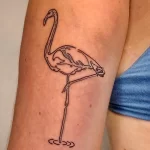 Фото тату розовый фламинго 26,09,2021 - №0384 - flamingo tattoo - tatufoto.com