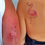 Фото тату розовый фламинго 26,09,2021 - №0399 - flamingo tattoo - tatufoto.com