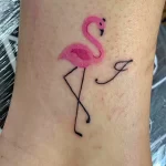 Фото тату розовый фламинго 26,09,2021 - №0435 - flamingo tattoo - tatufoto.com