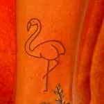 Фото тату розовый фламинго 26,09,2021 - №0439 - flamingo tattoo - tatufoto.com