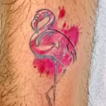 Фото тату розовый фламинго 26,09,2021 - №0445 - flamingo tattoo - tatufoto.com