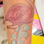Фото тату розовый фламинго 26,09,2021 - №0453 - flamingo tattoo - tatufoto.com